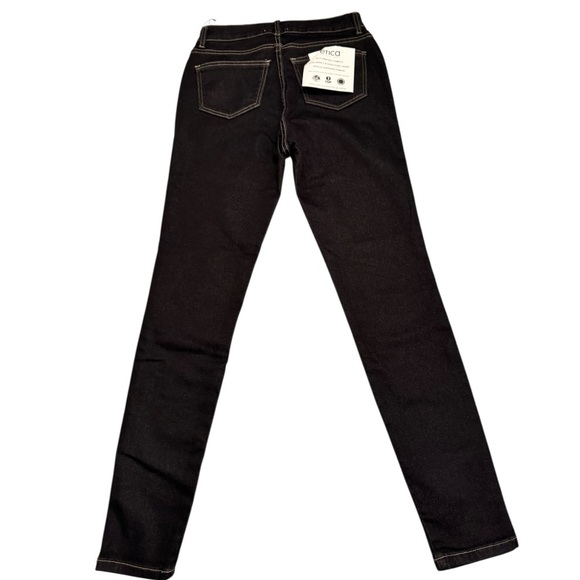 Etica Women's Skinny Leg Black Jeans Natural & Organic Fibers SZ 2 New With Tags - Picture 3 of 10